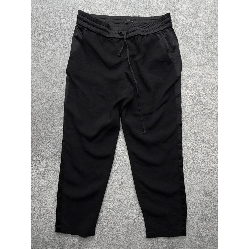 Ann Taylor Pants Womens 8 Black Jogger Tapered Elastic Waist‎ Pull On Dressy